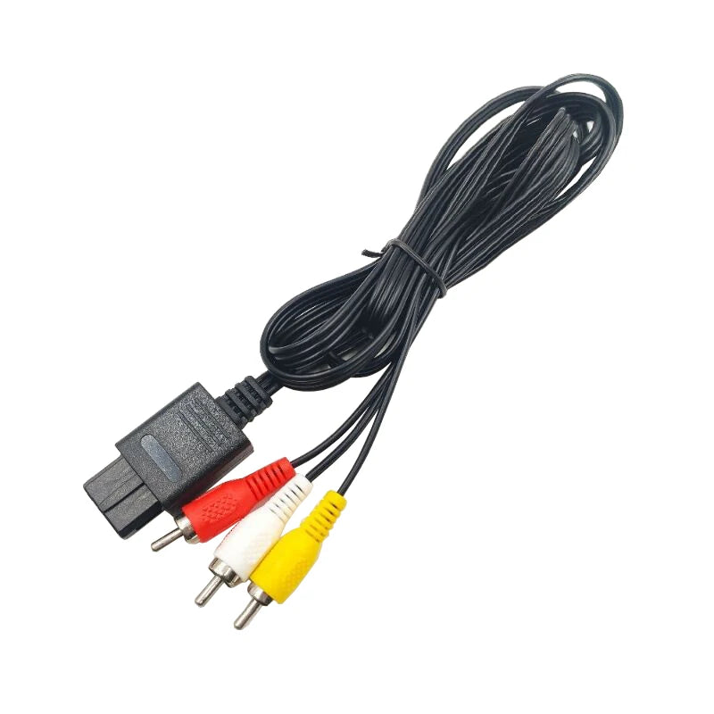 AV RCA Cable for Nintendo N64, Super Famicom & GameCube AV RCA Cable HIP As Photo