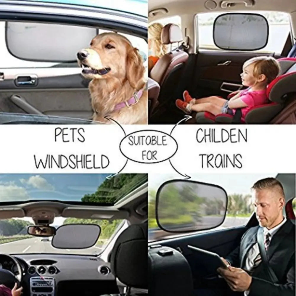 Folding Car Window Sun Shade – UV Block Mesh Protector Car Window Sun Shade HIP
