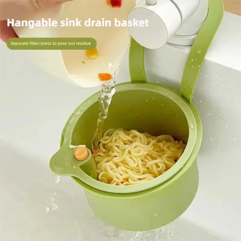 Self-Cleaning Sink Strainer Basket | Faucet Hanging Waste Filter Sink Strainer Basket HIP
