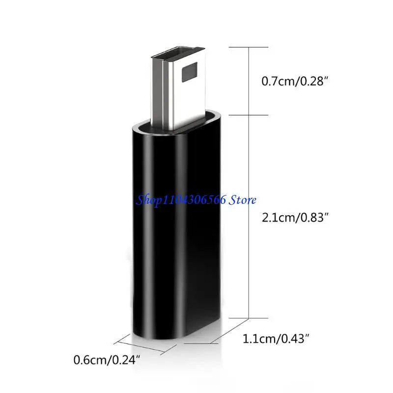 Mini USB to USB-C Adapter | 480Mbps Data Sync & Charging USB Adapter HIP