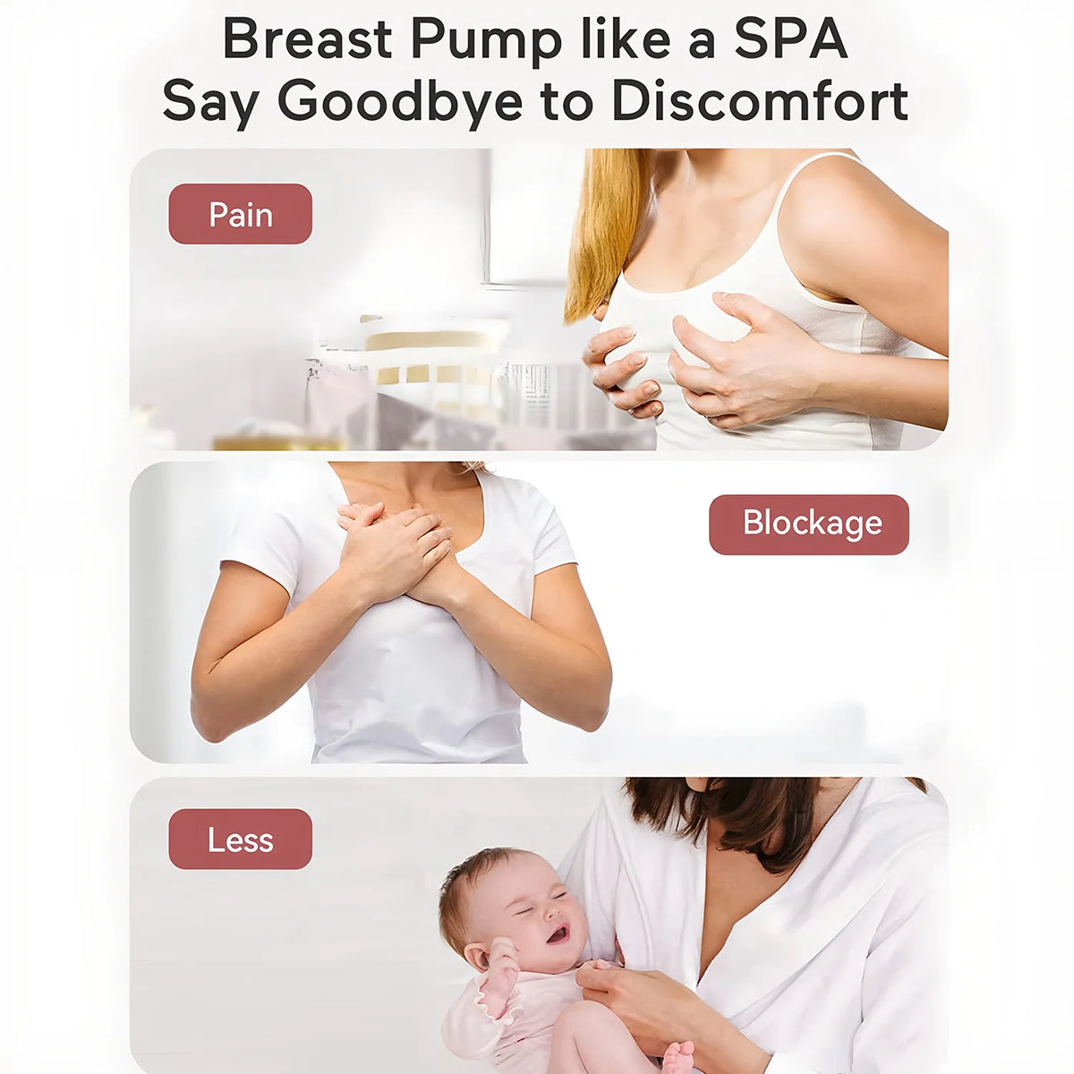 Wearable Hands-Free Electric Breast Pump – Silent & USB Wearable Breast Pump HIP
