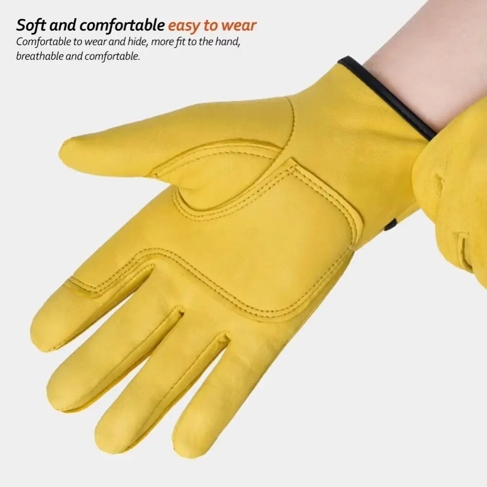 Sheepskin Leather Work Gloves – Welding & Heavy Duty Work Safety Gloves HIP