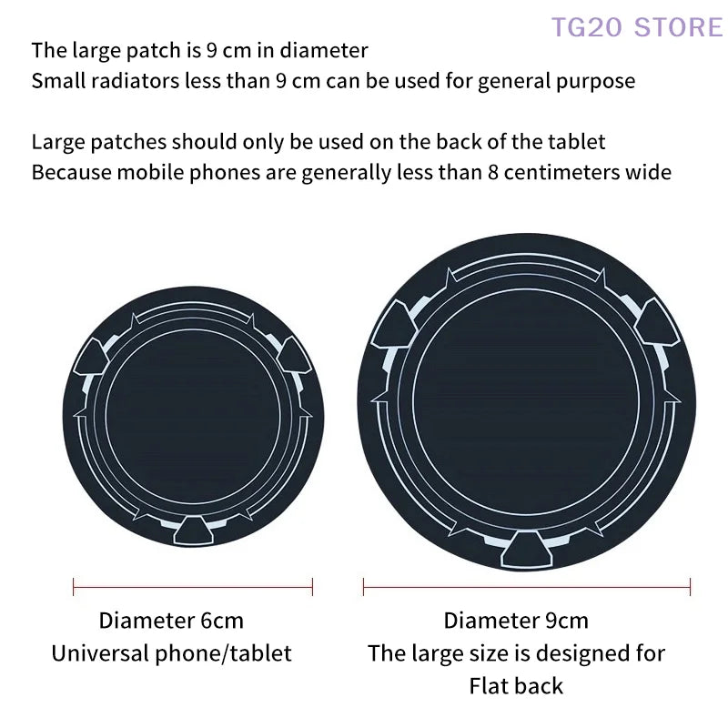 Metal Heat Plate & MagSafe Magnetic Ring Sticker for iPad/Tablet Tablet Mount Plate HIP