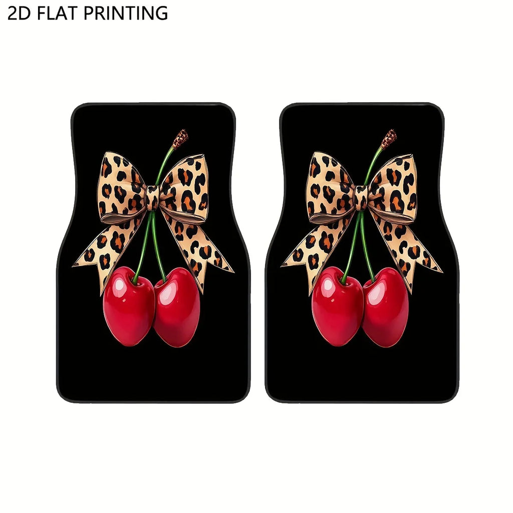 Leopard Cherry Car Floor Mats – All-Season Auto Liners Car Floor Mats HIP