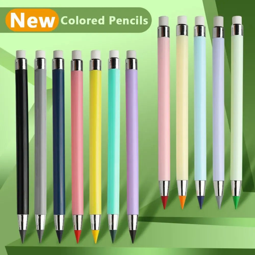 12-Piece HB Colored Eternity Pencils Set with Eraser Colored Pencil Set HIP