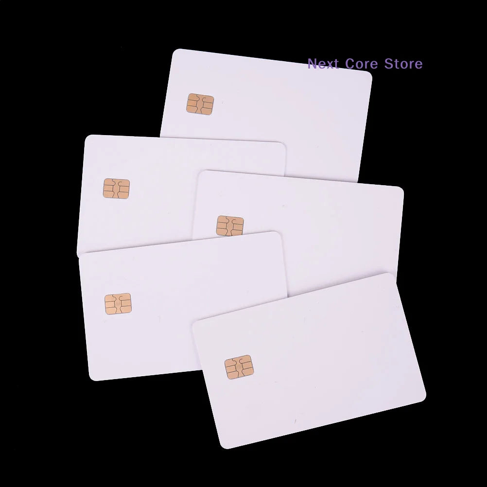 5-Pack SLE4442 Chip Blank White Contact Smart Cards ISO PVC Blank Smart Cards HIP