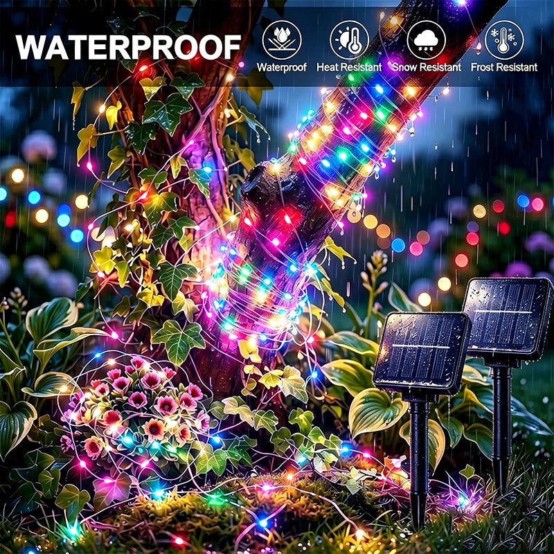 Solar LED Fairy String Lights – Waterproof Outdoor Garden Decor Solar String Lights HIP