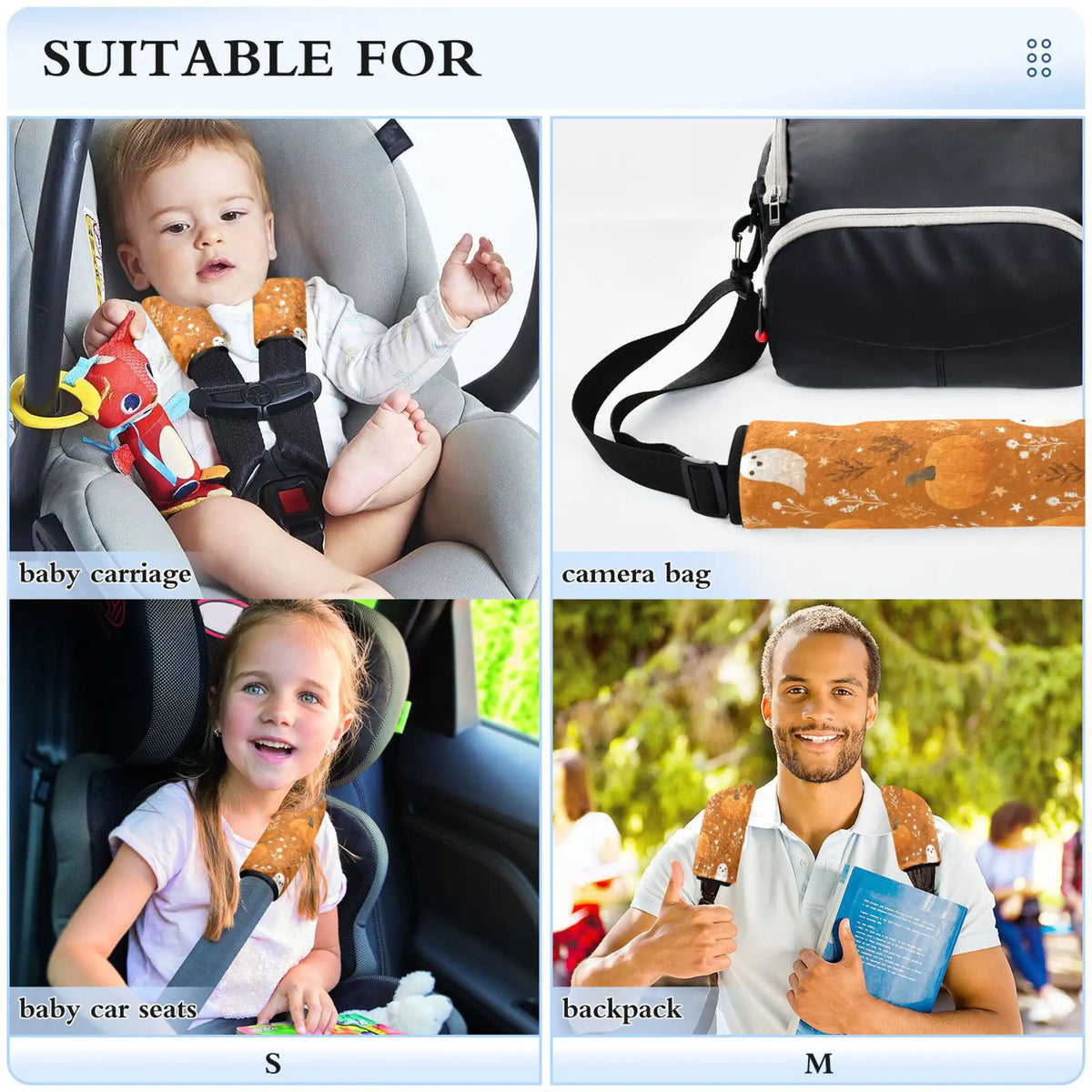 2-Pack Flannel Seat Belt Covers – Soft Padded Strap Cushions Seat Belt Cover HIP