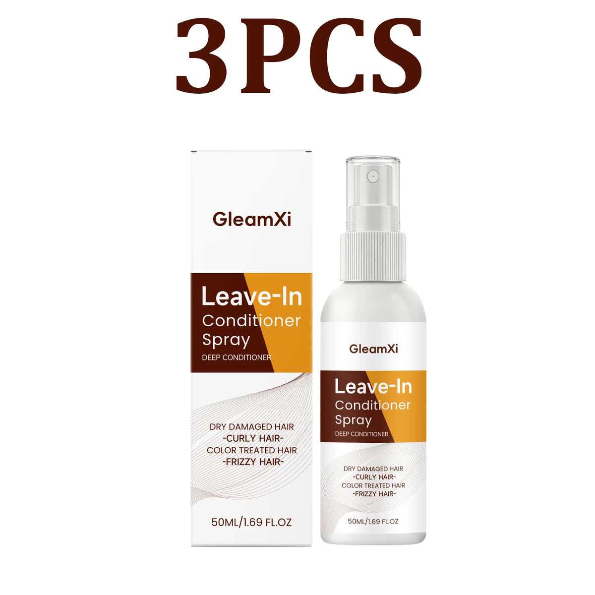 Leave-In Conditioner Spray – Coconut Oil & Panthenol Anti-Frizz Leave-In Conditioner Spray HIP 3PCS