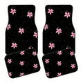 4-Piece Pink Flower Car Floor Mats – Easy Clean Gift Set Car Floor Mats HIP 1