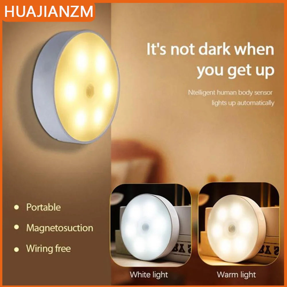 USB Rechargeable Motion Sensor LED Night Light | 8 LEDs Motion Sensor Night Light HIP