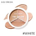 JUJU Dream Tri-Color Concealer Palette – Waterproof Full Coverage Concealer Palette HIP WHITE