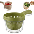 2-in-1 Colander & Mixing Bowl Set – BPA-Free Kitchen Strainer Colander Mixing Bowl Set HIP Green