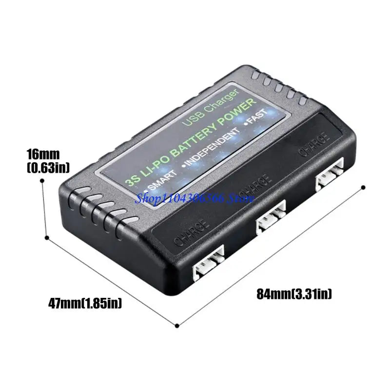 3S LiPo Battery Charger – 3-Slot Smart Charger for RC Cars RC Battery Charger HIP