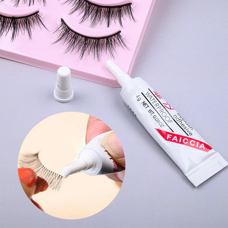 Clear Quick Dry Eyelash Glue Makeup Waterproof Lasting Disposable Adhesive Glue for Eyelashes Extension Glues Lashes Cosmetics HIP 4g Pink