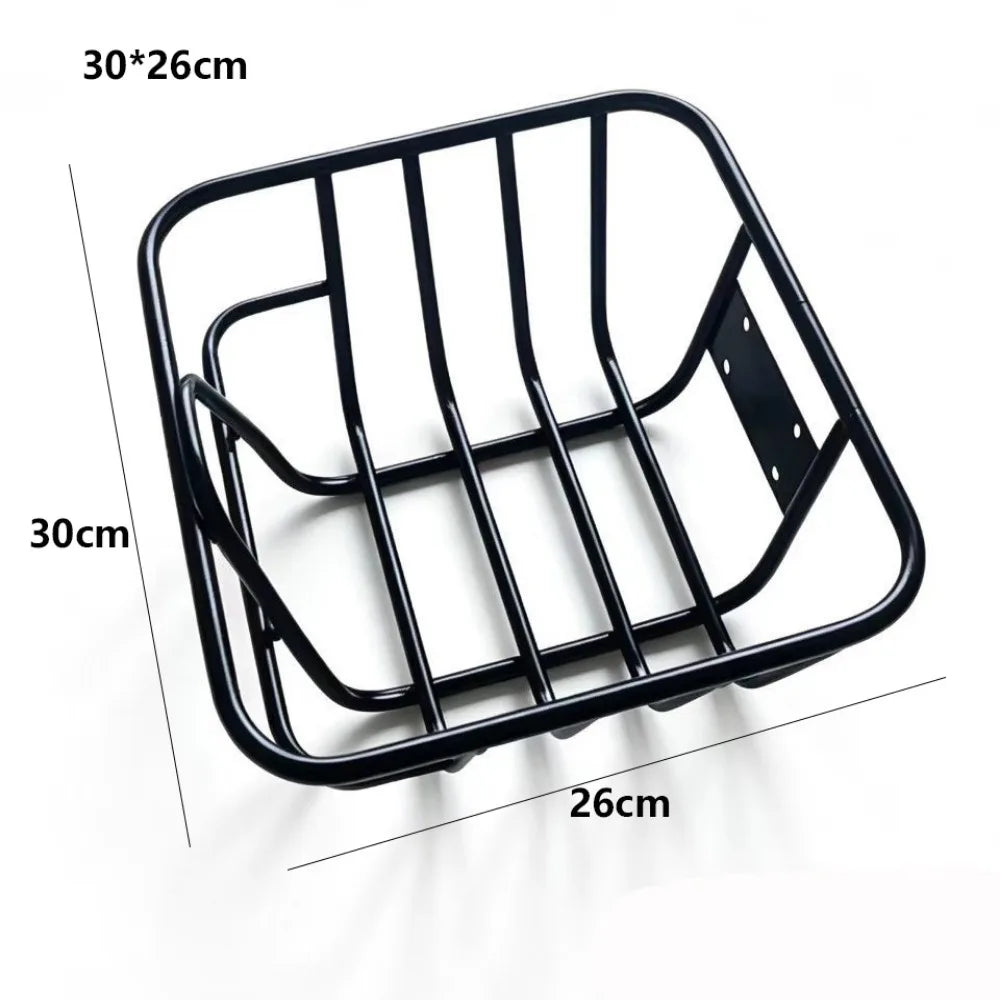 Metal Bike Rear Basket – Adjustable, Heavy Duty Black Bike Rear Basket HIP Black