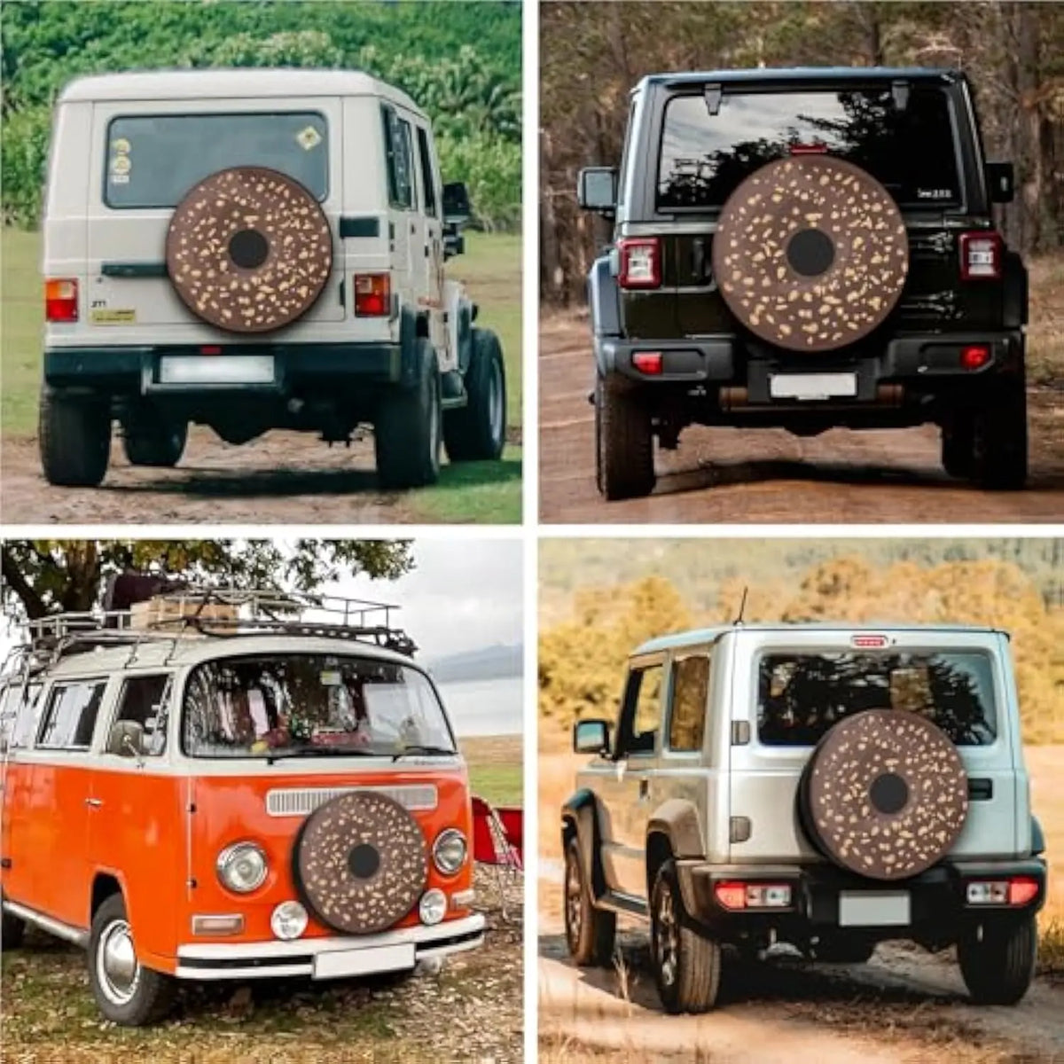 Chocolate Donut Spare Tire Cover – Weatherproof Polyester Spare Tire Cover HIP