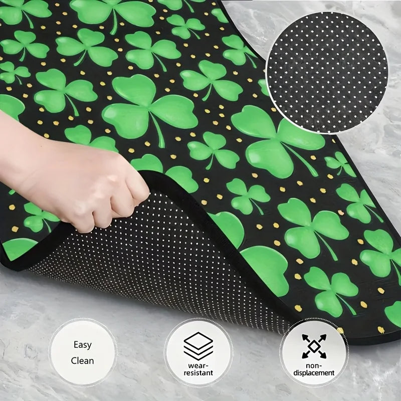 4-Piece Lucky Clover Car Rubber Floor Mats – Non-Slip Universal Car Floor Mats HIP