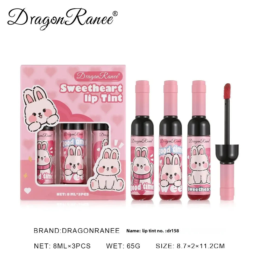 Dragon Ranee Wine Bottle Lip Gloss Set – 3pc Liquid Lipstick Lip Gloss Set HIP