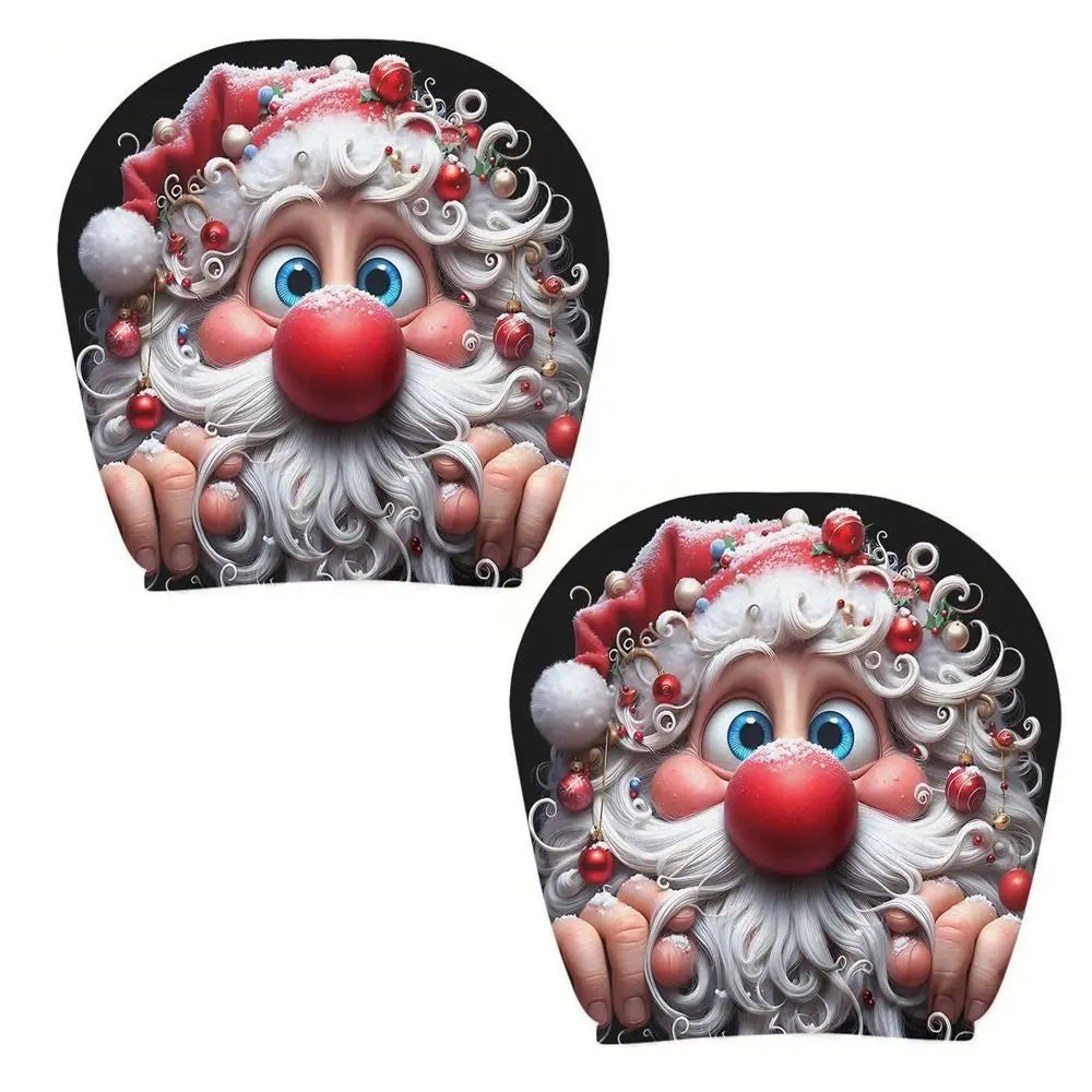 2-Pack Santa Claus Car Seat Headrest Covers – Festive Fit Car Seat Cover HIP