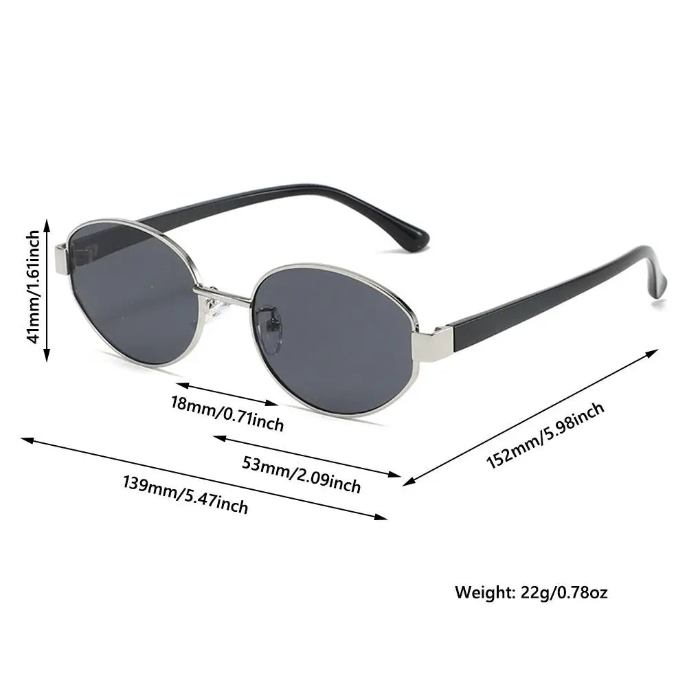 Retro Oval Sunglasses – Unisex UV400 Vintage Shades Oval Sunglasses HIP