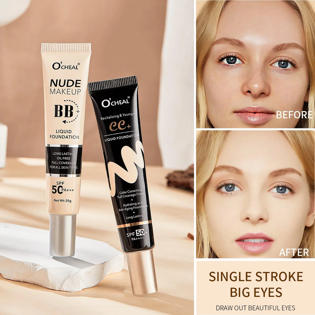 OCHEAL BB Cream SPF50 PA++++ Foundation Primer & Sunscreen BB Cream Foundation HIP