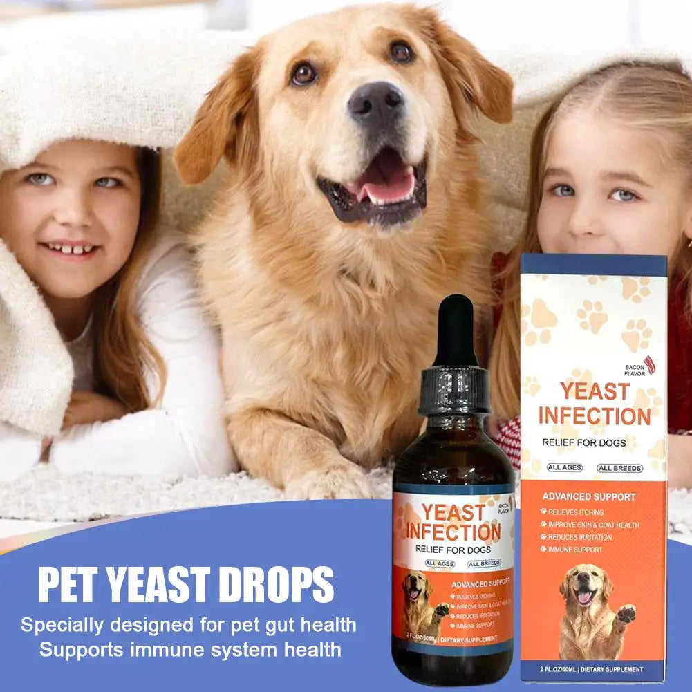 60ml Pet Yeast Drops for Dogs Cats Digestive Enzyme Probiotics for Pet Gut Health Relief for Constipation Diarrhea Supplements HIP