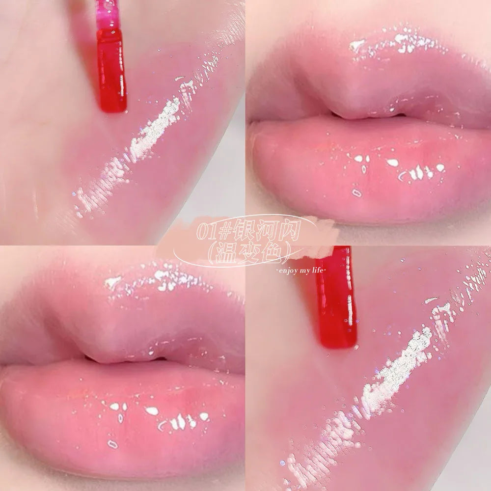 Shiny Pearl Moisturizer Color-changing Lip Gloss Transparent 3D Holographic Lip Plumping Oil Lip Make Up Plumper Nutritious Care HIP B-type 1