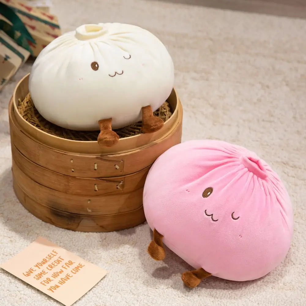 Steamed Bun Dumpling Plush Pillow – Soft Kawaii Toy | HIP Plush Toy Pillow HIP