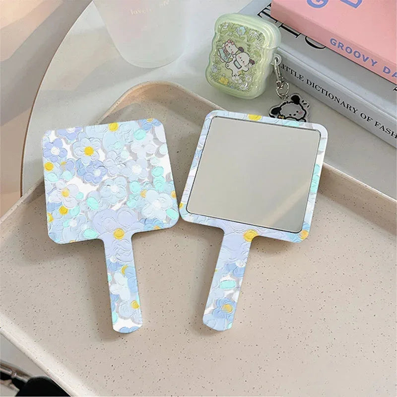 Oil Painting Handheld Makeup Mirror – HD Portable Vanity Handheld Makeup Mirror HIP