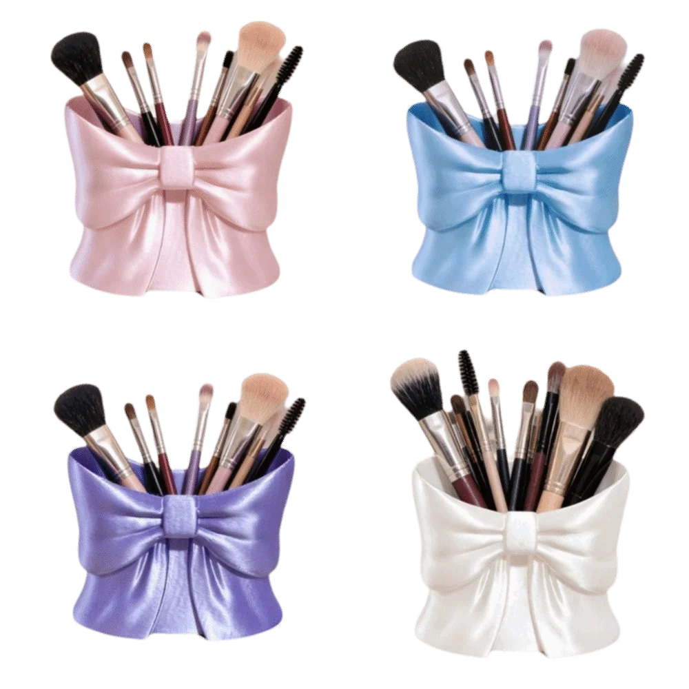 3D Printed Bow Makeup Brush & Pen Holder Organizer Makeup Brush Holder HIP