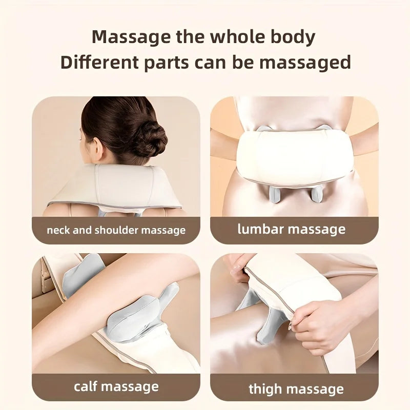 PAQIN 4D Shiatsu Neck & Shoulder Massager with Heat – Cordless Neck Shoulder Massager HIP