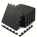 16-Piece Interlocking EVA Foam Gym Floor Mat – Anti-Slip Interlocking Foam Mat HIP Black 16Pcs