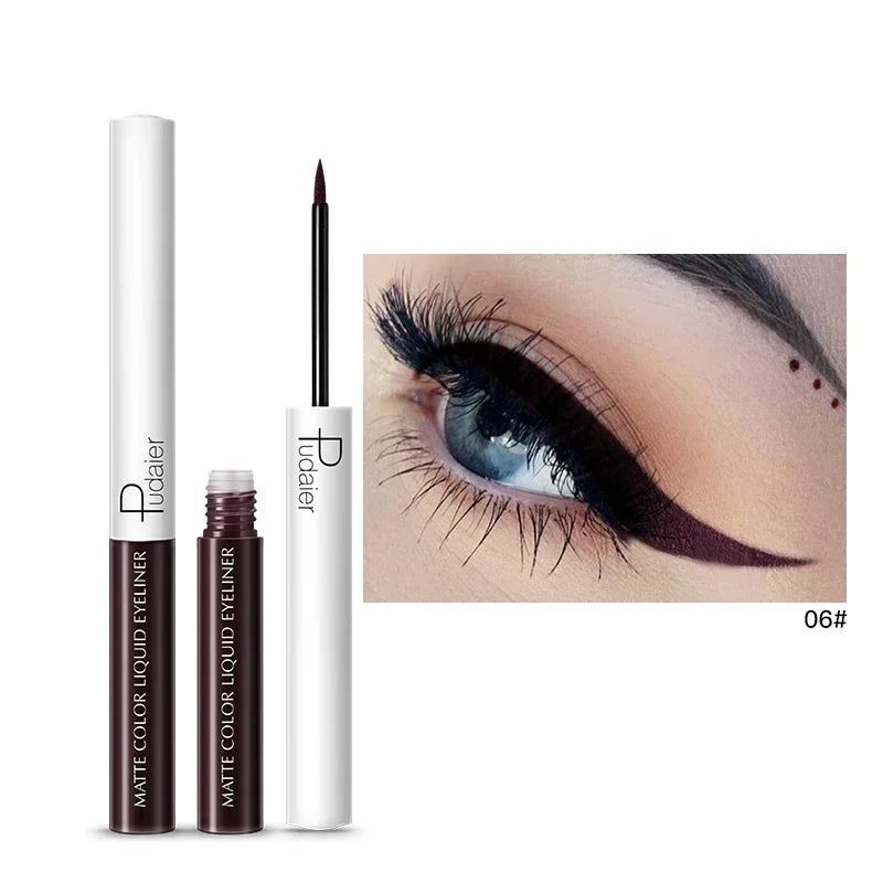 15 Color Long Lasting Liquid Eyeliner Makeup Waterproof Fast Dry Liquid Eyeliner Matte Multicolor Eye Liner HIP 06