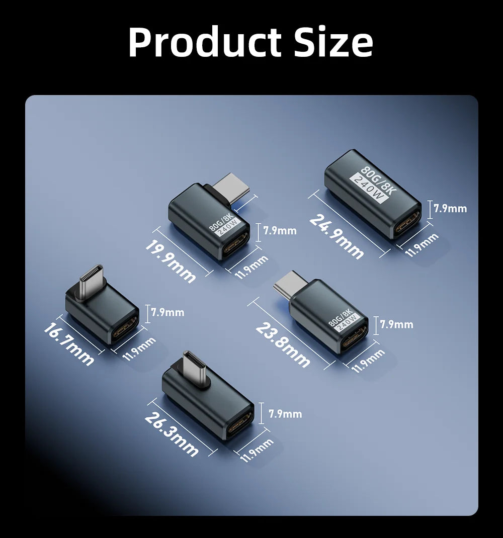 USB4 2.0 USB-C Adapter 80Gbps PD 240W 8K 60Hz – MacBook USB-C Adapter HIP