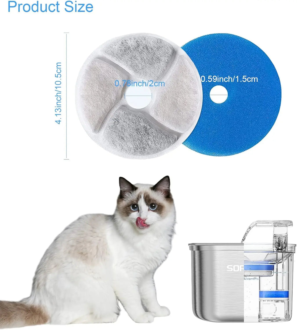 Pet Water Dispenser Filter Cat Water Fountain Filter Drinking Fountain Filter Cycle Filtering Easy To Clean HIP