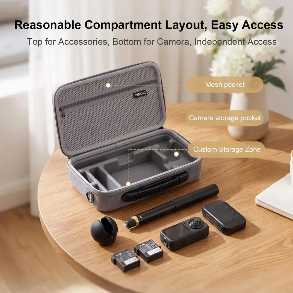 For Insta360 X6 Hard-Shell Storage Case Portable Shock-Absorbing Shoulder Bag for Insta360 X6 Accessory Travel Carrying Case HIP