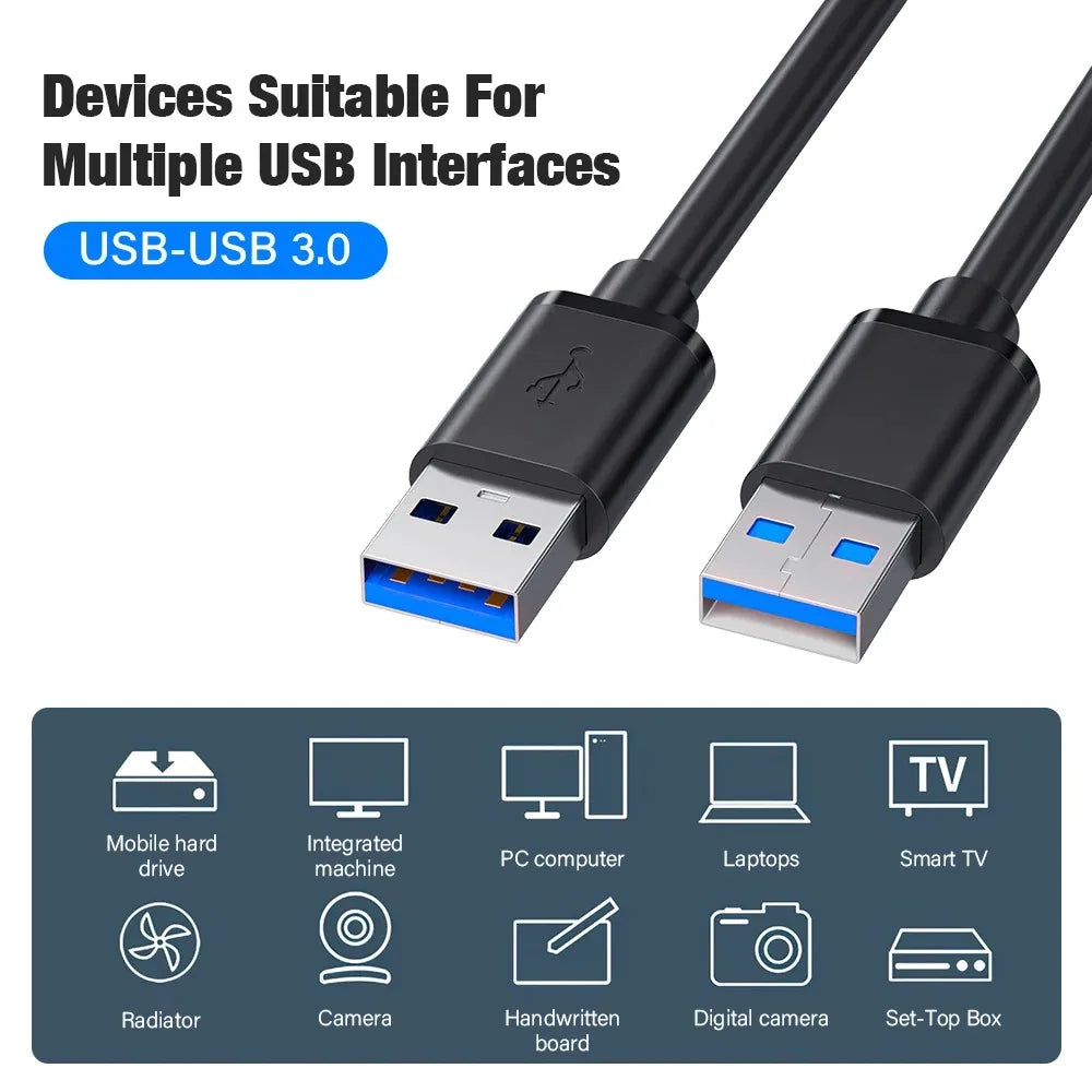 USB 3.0 Male to Male Extension Cable – Fast Data Cord USB Extension Cable HIP