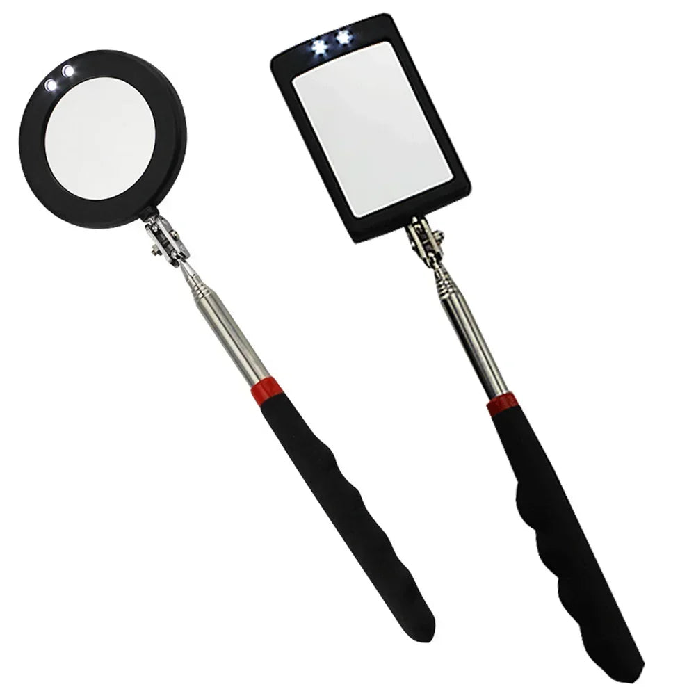 Automobile Chassis Endoscope 360°Telescoping Mirrors Angle LED Light Magnification Inspection Mirror Car Repair Detection Tools HIP