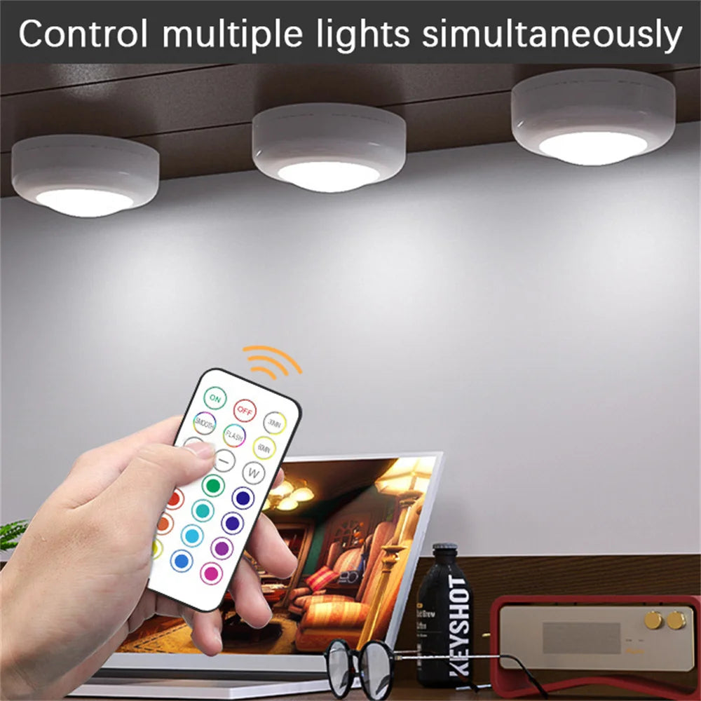 RGB Under Cabinet LED Light – 12 Color Touch & Remote Dimmer LED Cabinet Light HIP
