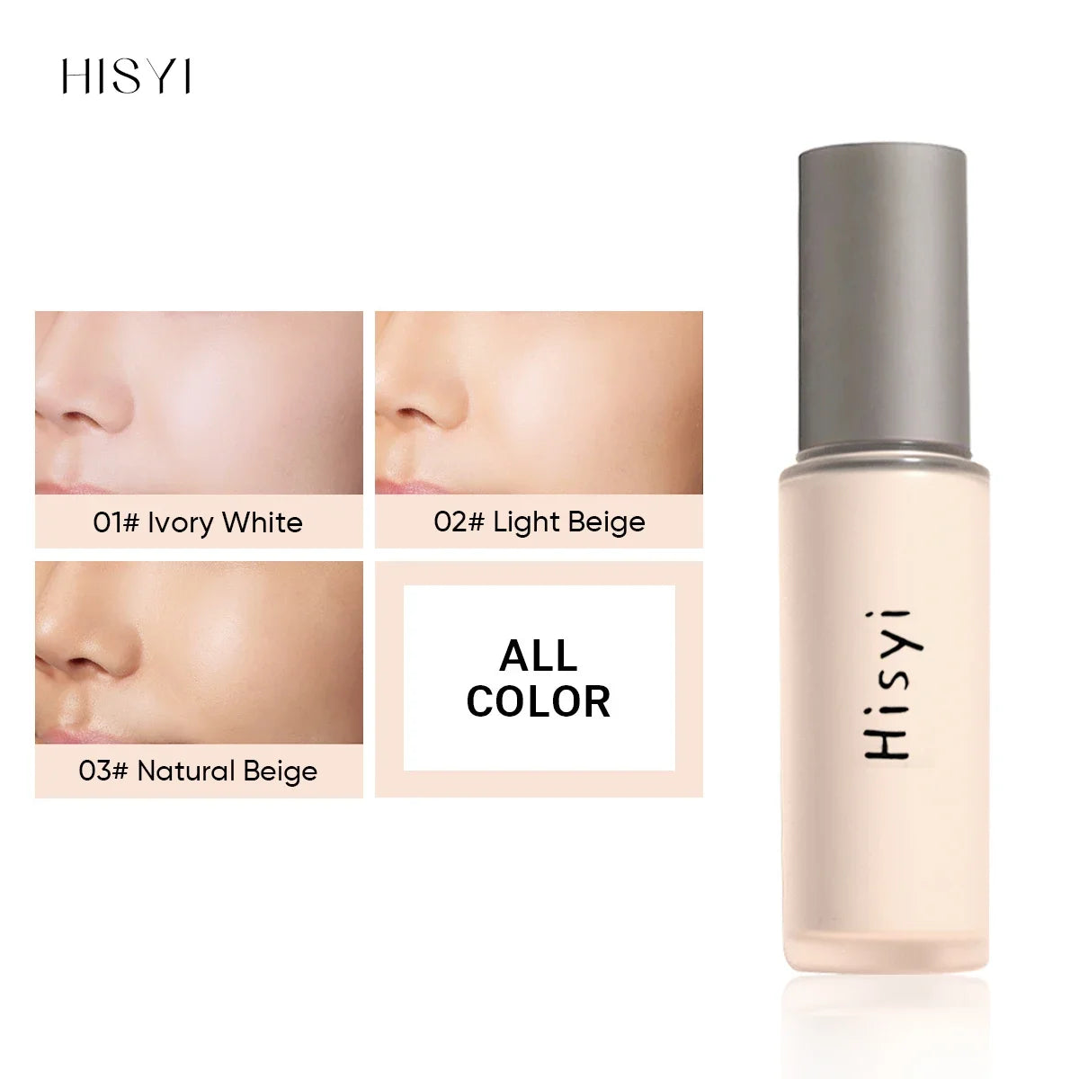 HISYI Silky Liquid Foundation – Brightening & Long-Lasting 30ml Liquid Foundation HIP