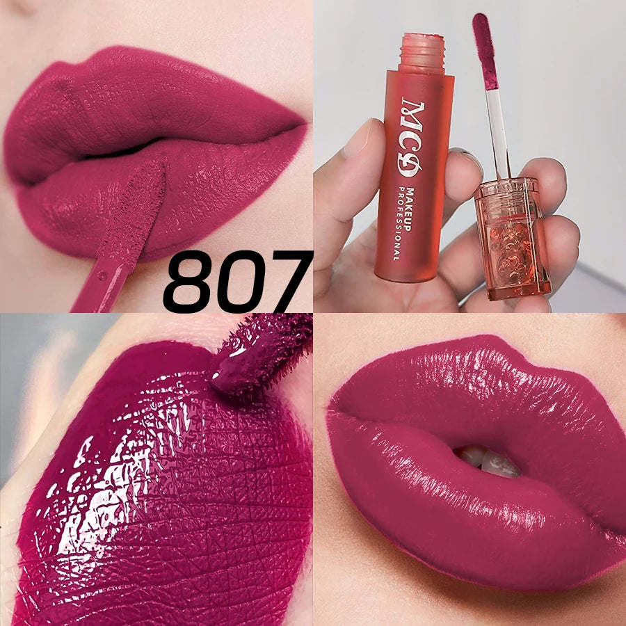 MCD 12-Color Moisturizing Lip Gloss & Velvet Liquid Lipstick Lip Gloss HIP