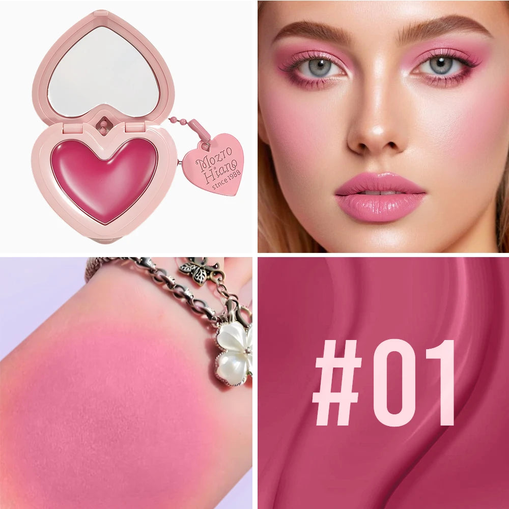 SAM SUGAR Heart Cream Blush – Lip & Cheek, Waterproof Cream Blush HIP 01