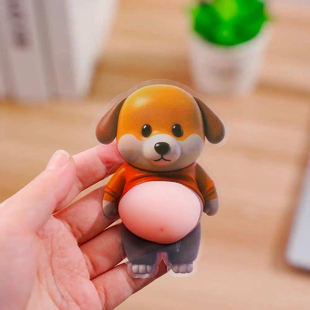 3D Shiba Inu Stickers Cute Puppy Sticker Squeezeable Phone Case Decoration Silicone Self-Adhesive Festival Supplies HIP
