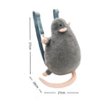Cartoon Mouse Plush Backpack – Cute Flower Branch Rat Doll Plush Animal Backpack HIP M