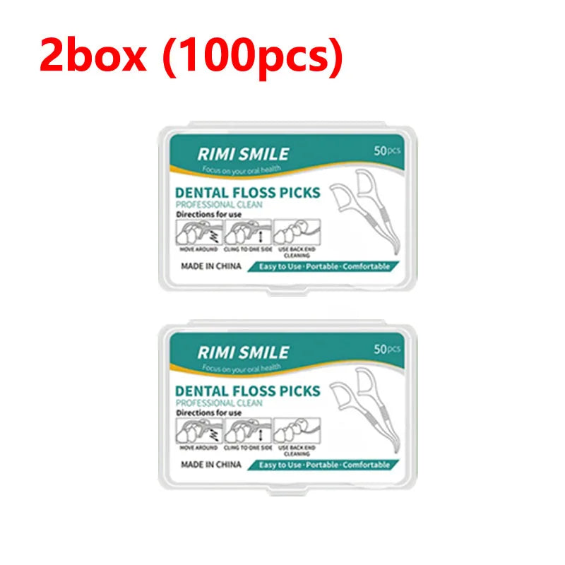 RUZOFO Disposable Dental Floss Picks – Portable Oral Care Dental Floss Picks HIP C607-2 Box