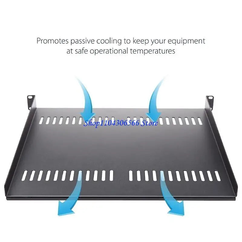 1U Vented Steel Cantilever Rack Shelf 10" Deep for 19" Cabinet Server Rack Shelf HIP