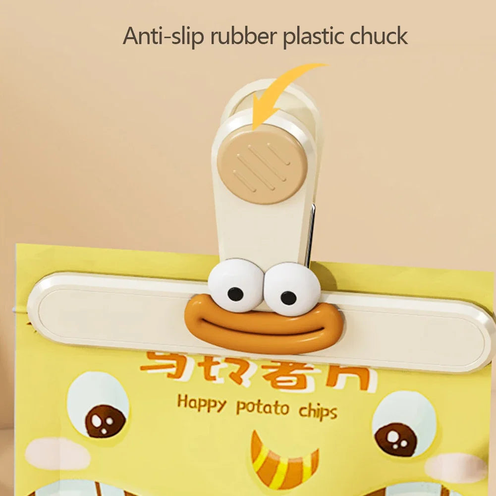 1Pc Creative Face Bag Sealing Clip Food Snack Clip Kitchen Tools Decorative Small Clip Refrigerator Plastic Food Bag Storage HIP