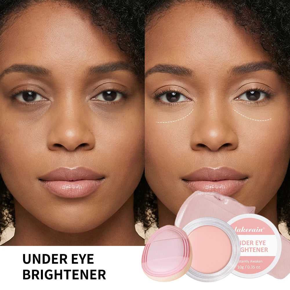2PCS Concealer Contour Cream With Thumb Finger Puff Long Lasting Hydrating Full Coverage Under Eye Brightening Facial Makeup HIP