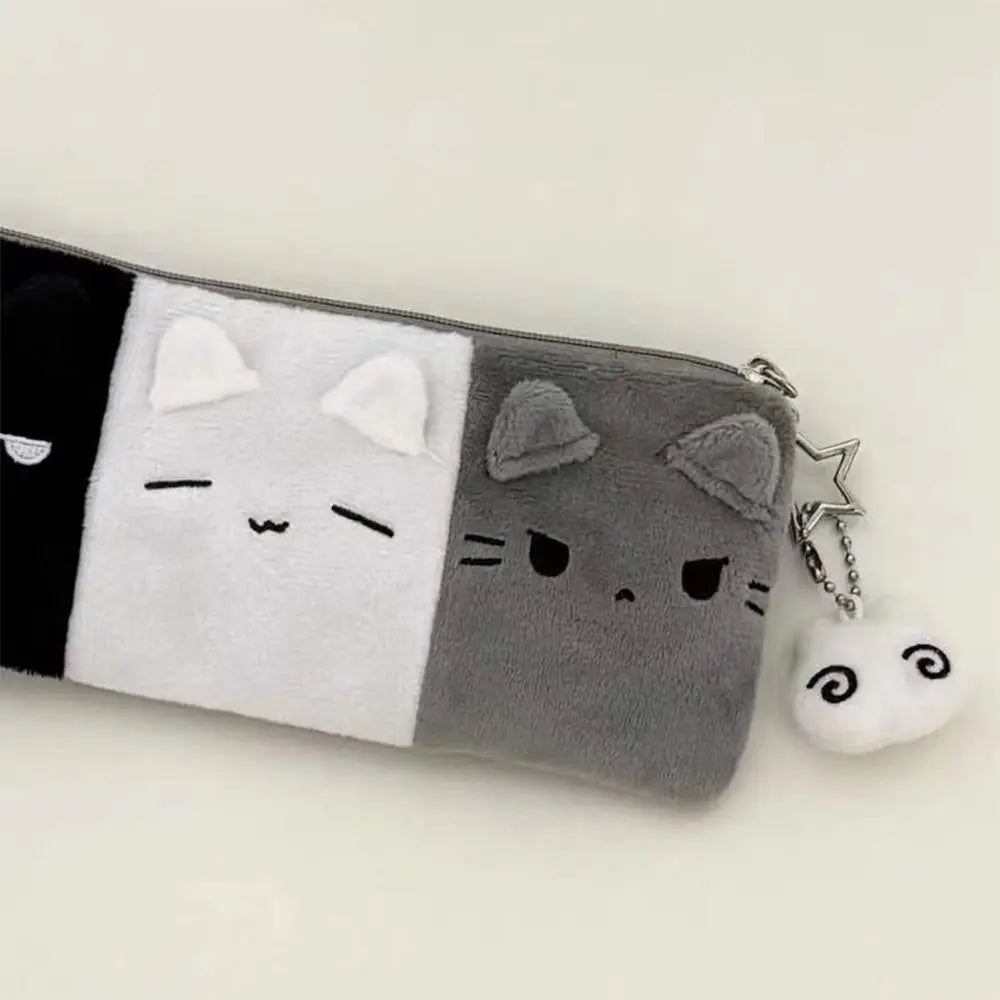 Black White Grey Kitten Pencil Case – Large Capacity Pouch Pencil Case HIP